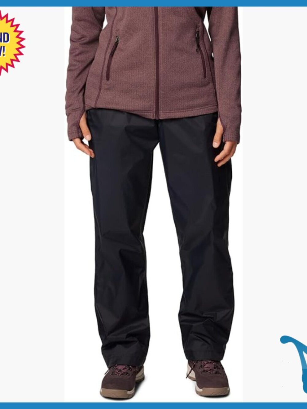 Waterproof Hiking Pants Regular Fit Active Outdoor Rain Gear
